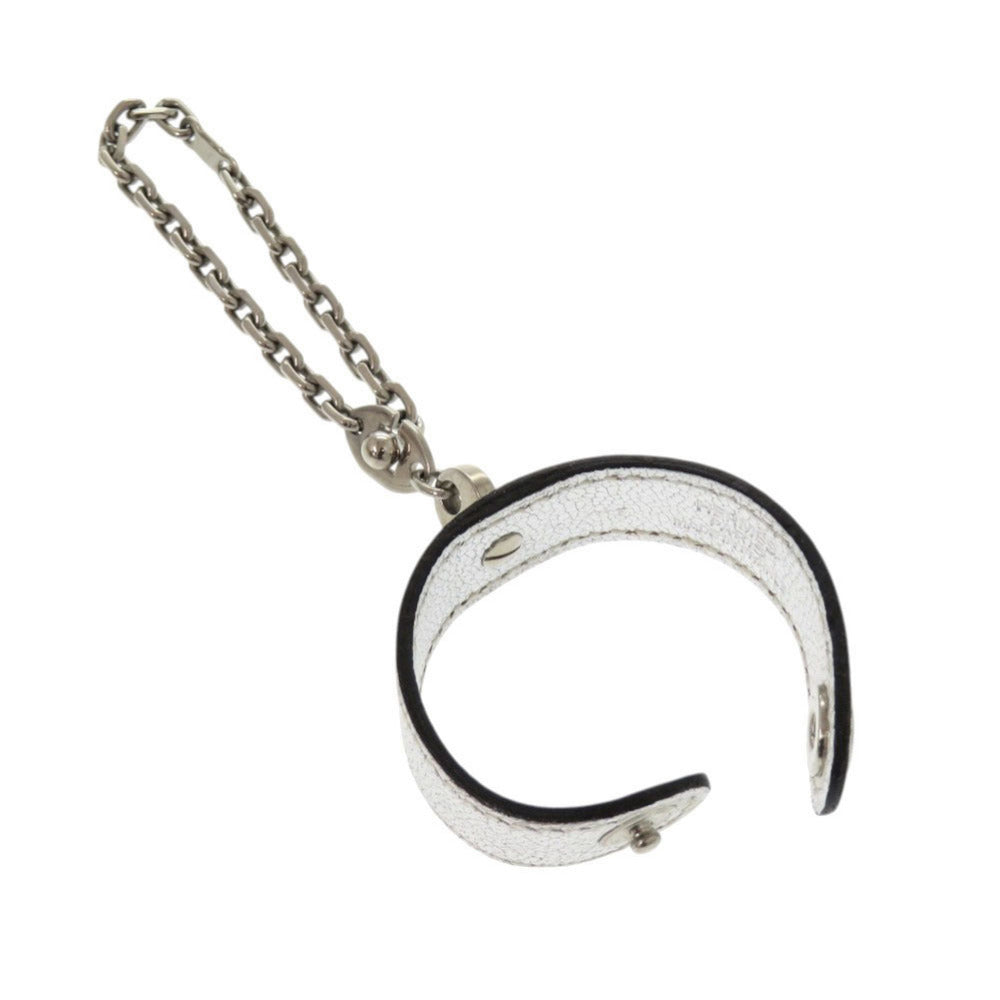 美品 エルメス グローブホルダー レザー シルバー □H刻印(2004年製) キーホルダー 1037【中古】HERMES