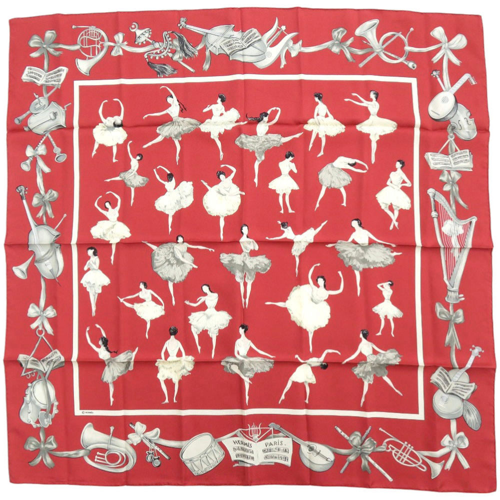 美品 エルメス カレ90 LA DANCE ラ ダンス シルク マルチカラー スカーフ 1063【中古】HERMES