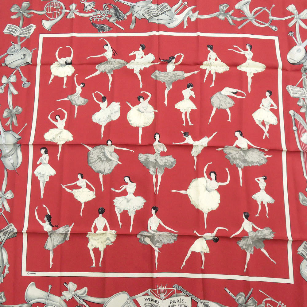 美品 エルメス カレ90 LA DANCE ラ ダンス シルク マルチカラー スカーフ 1063【中古】HERMES