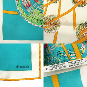 エルメス LES FEUX DE L’LESPACE カレ90 宇宙の花火 スカーフ シルク マルチカラー 1069【中古】HERMES