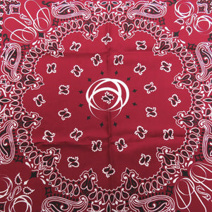 新品同様 カルティエ サカイ コラボ ペイズリー柄 スカーフ バンダナ チトセアベ TRINITY CHITOSE ABE シルク バーガンディー 1124【中古】Cartier