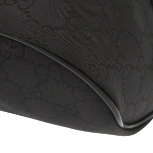 新品同様 グッチ GG 449182 ナイロン ブラック ウエストバッグ 黒 1127【中古】GUCCI