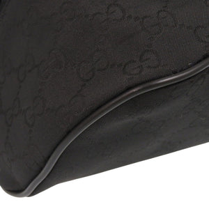 新品同様 グッチ GG 449182 ナイロン ブラック ウエストバッグ 黒 1127【中古】GUCCI