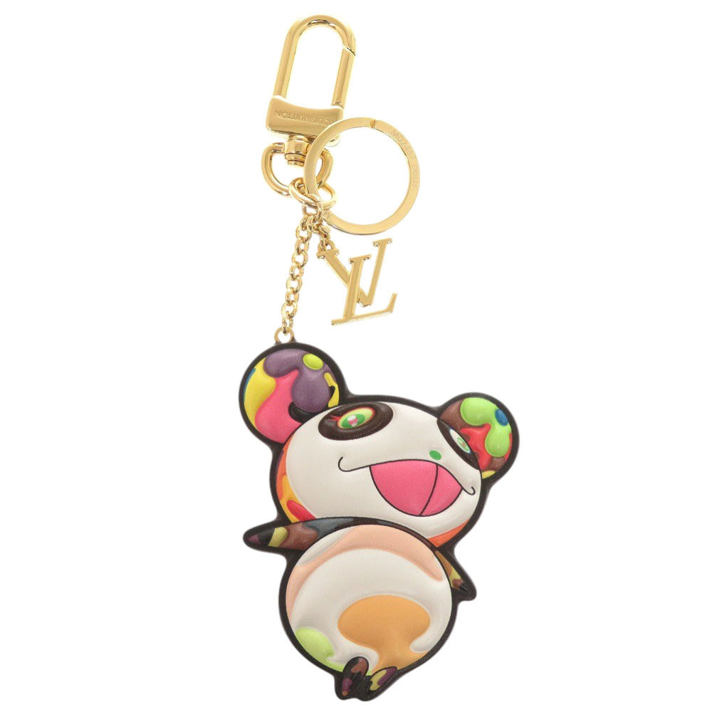 未使用品 ルイ ヴィトン LV × TM キーホルダー スーパーフラット 村上隆コラボ M02467 メタル レザー マルチカラー キーホルダー LV 1131【中古】LOUIS VUITTON