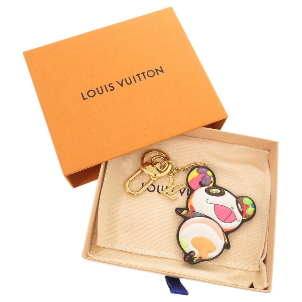未使用品 ルイ ヴィトン LV × TM キーホルダー スーパーフラット 村上隆コラボ M02467 メタル レザー マルチカラー キーホルダー LV 1131【中古】LOUIS VUITTON
