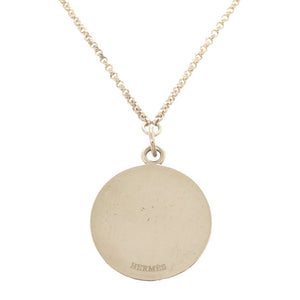 美品 エルメス エクスリブリスMM シルバー925 K18ピンクゴールド ネックレス アクセサリー 1137 【中古】 HERMES