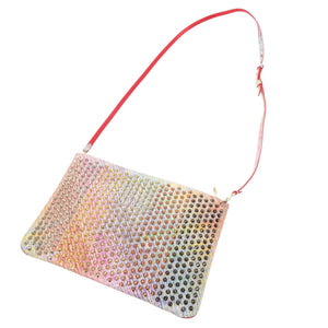 美品 クリスチャンルブタン ユニコーン スパイク スタッズ レザー マルチカラー 2WAY クラッチバッグ ショルダーバッグ 1142【中古】Christian Louboutin