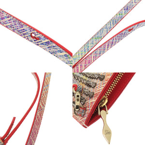 美品 クリスチャンルブタン ユニコーン スパイク スタッズ レザー マルチカラー 2WAY クラッチバッグ ショルダーバッグ 1142【中古】Christian Louboutin