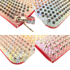 美品 クリスチャンルブタン ユニコーン スパイク スタッズ レザー マルチカラー 2WAY クラッチバッグ ショルダーバッグ 1142【中古】Christian Louboutin