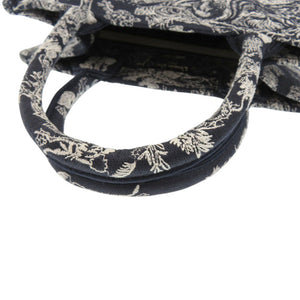 新品同様 クリスチャンディオール ブックトート スモール キャンバス ネイビー トートバック 1159【中古】Christian Dior