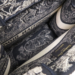 新品同様 クリスチャンディオール ブックトート スモール キャンバス ネイビー トートバック 1159【中古】Christian Dior