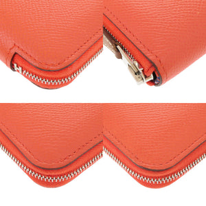 美品 エルメス アザップコンパクト シルクイン ヴォーエプソン シルク ローズジャイプール シルバー金具 Z刻印(2021年製) ラウンドファスナー コインケース 1166【中古】HERMES