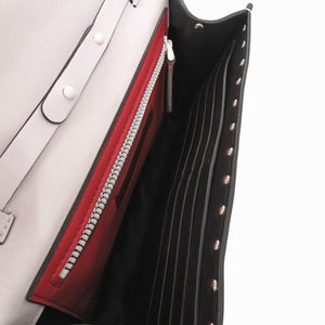 新品同様 ヴァレンティノ ガラヴァーニ ロックスタッズ PW2B0137RVH レザー ホワイト ショルダーバッグ 白 1170【中古】Valentino Garavani