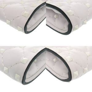 新品同様 ヴァレンティノ ガラヴァーニ ロックスタッズ PW2B0137RVH レザー ホワイト ショルダーバッグ 白 1170【中古】Valentino Garavani