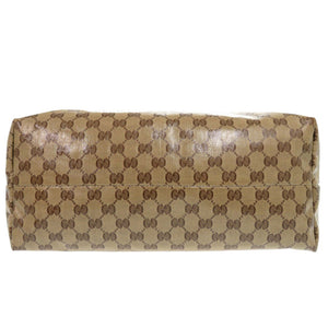 グッチ GGクリスタル バンブータッセルチャーム付き 354665 クリスタルGG レザー ベージュ トートバッグ 1176【中古】GUCCI