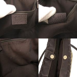 グッチ GGクリスタル バンブータッセルチャーム付き 354665 クリスタルGG レザー ベージュ トートバッグ 1176【中古】GUCCI