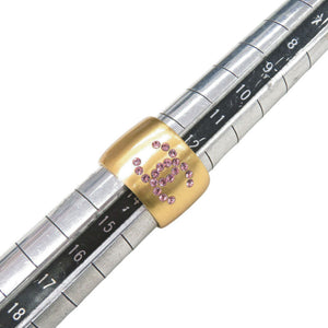 美品 シャネル ココマーク ハート メタル 約14号 ゴールド ピンク リング 指輪 1179【中古】CHANEL
