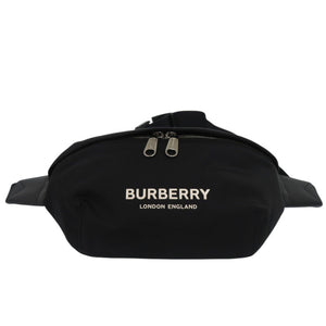新品同様 バーバリー ボディバッグ ロゴ 8049095 ウエストバッグ ナイロン ブラック 1186【中古】BURBERRY