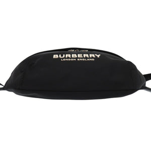 新品同様 バーバリー ボディバッグ ロゴ 8049095 ウエストバッグ ナイロン ブラック 1186【中古】BURBERRY