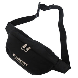 新品同様 バーバリー ボディバッグ ロゴ 8049095 ウエストバッグ ナイロン ブラック 1186【中古】BURBERRY