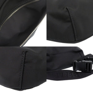 新品同様 バーバリー ボディバッグ ロゴ 8049095 ウエストバッグ ナイロン ブラック 1186【中古】BURBERRY