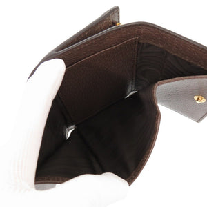 新品同様 グッチ オフィディア 644334 GGスプリームキャンバス レザー ベージュ ブラウン 三つ折り財布 1208【中古】GUCCI