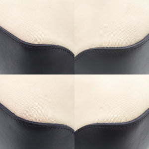 美品 ロンシャン ロゾ 1681643733 キャンバス レザー アイボリー トートバッグ 1279【中古】Longchamp