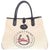 美品 ロンシャン ロゾ 1681643733 キャンバス レザー アイボリー トートバッグ 1279【中古】Longchamp