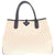 美品 ロンシャン ロゾ 1681643733 キャンバス レザー アイボリー トートバッグ 1279【中古】Longchamp