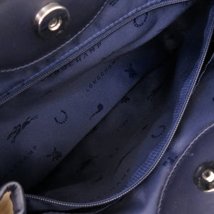 美品 ロンシャン ロゾ 1681643733 キャンバス レザー アイボリー トートバッグ 1279【中古】Longchamp