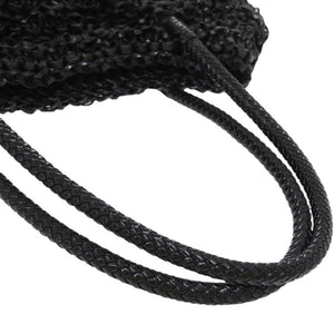 美品 アンテプリマ フラワー ワイヤーバッグ ハンドバッグ ラフィア ワイヤー 装飾 ブラック 1281【中古】ANTEPRIMA