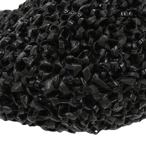 美品 アンテプリマ フラワー ワイヤーバッグ ハンドバッグ ラフィア ワイヤー 装飾 ブラック 1281【中古】ANTEPRIMA