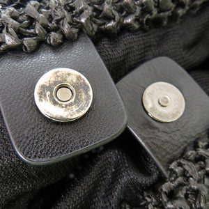 美品 アンテプリマ フラワー ワイヤーバッグ ハンドバッグ ラフィア ワイヤー 装飾 ブラック 1281【中古】ANTEPRIMA