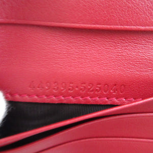 未使用 グッチ マイクログッチシマ 449395 レザー レッド 赤 コンパクトウォレット 3つ折り財布 財布 1298【中古】GUCCI