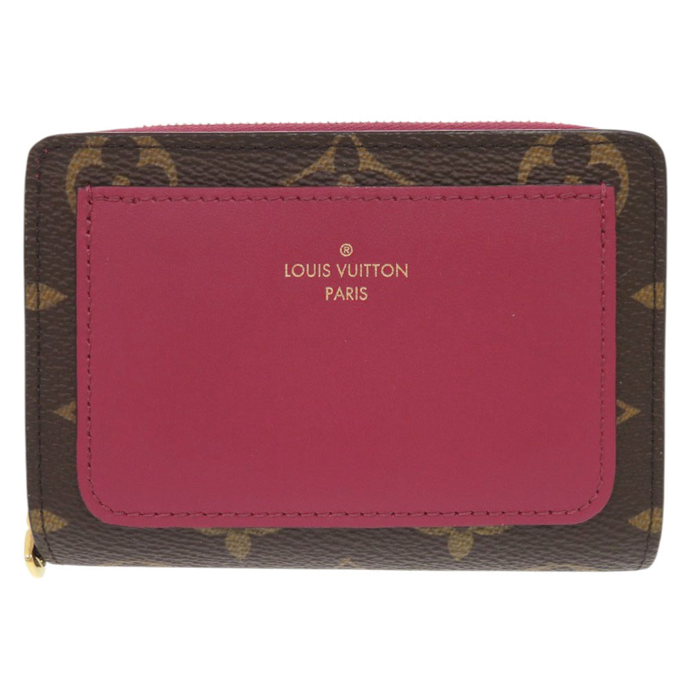美品 ルイ ヴィトン ポルトフォイユ ルー モノグラム M82377 ICチップ フューシャ 二つ折り財布 LV 1300【中古】LOUIS VUITTON