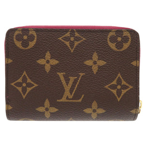美品 ルイ ヴィトン ポルトフォイユ ルー モノグラム M82377 ICチップ フューシャ 二つ折り財布 LV 1300【中古】LOUIS VUITTON