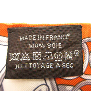 美品 エルメス ツイリー リフト プロフィール スカーフ シルク ポティロン/ベージュ/グリ 1303【中古】HERMES