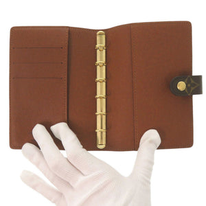 美品 ルイ ヴィトン アジェンダPM モノグラム R20005 ブラウン 手帳カバー LV 1307【中古】LOUIS VUITTON