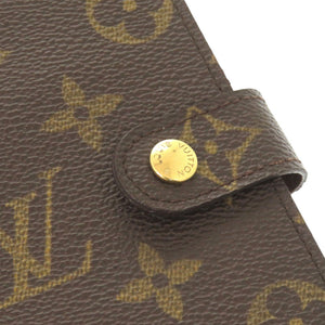 美品 ルイ ヴィトン アジェンダPM モノグラム R20005 ブラウン 手帳カバー LV 1307【中古】LOUIS VUITTON
