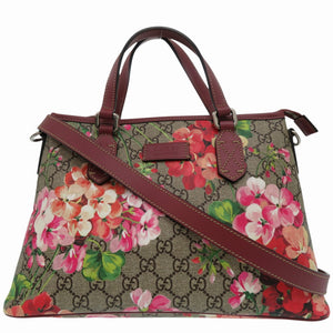 新品同様 グッチ 2WAY GGブルームス ショルダーバッグ 花柄 フラワー 肩掛け 斜め掛け PVC マルチカラー 1310【中古】GUCCI