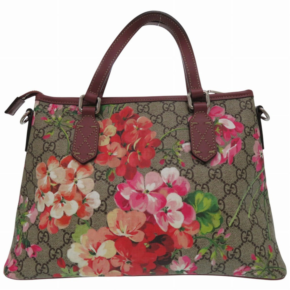 新品同様 グッチ 2WAY GGブルームス ショルダーバッグ 花柄 フラワー 肩掛け 斜め掛け PVC マルチカラー 1310【中古】GUCCI
