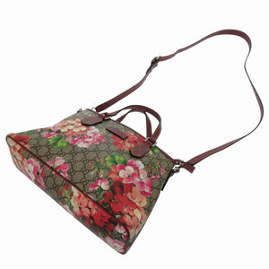 新品同様 グッチ 2WAY GGブルームス ショルダーバッグ 花柄 フラワー 肩掛け 斜め掛け PVC マルチカラー 1310【中古】GUCCI