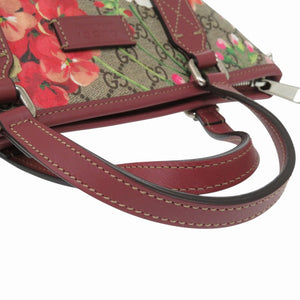 新品同様 グッチ 2WAY GGブルームス ショルダーバッグ 花柄 フラワー 肩掛け 斜め掛け PVC マルチカラー 1310【中古】GUCCI