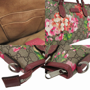 新品同様 グッチ 2WAY GGブルームス ショルダーバッグ 花柄 フラワー 肩掛け 斜め掛け PVC マルチカラー 1310【中古】GUCCI
