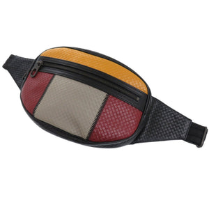 美品 ボッテガヴェネタ マイクロ イントレチャート ボディバッグ レザー ブラック イエロー ウエストバッグ 黒 1313【中古】BOTTEGAVENETA