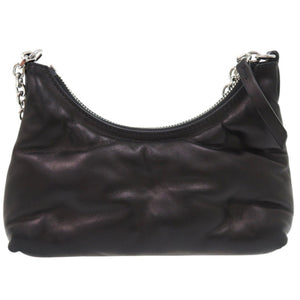 美品 メゾン マルジェラ グラムスラム ホーボー マイクロ チェーンショルダーバッグ  GLAM SLAM HOBO MICRO クロスボディ 肩掛け レザー ブラック 1320【中古】Maison Margiela