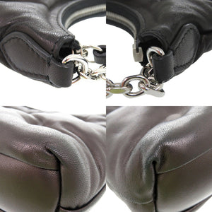 美品 メゾン マルジェラ グラムスラム ホーボー マイクロ チェーンショルダーバッグ  GLAM SLAM HOBO MICRO クロスボディ 肩掛け レザー ブラック 1320【中古】Maison Margiela