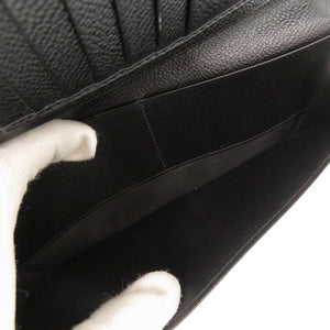 美品 プラダ レザー グレー 二つ折り長財布 二つ折り長札入れ 長財布 1332【中古】PRADA メンズ