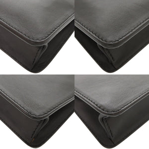 メゾン マルジェラ レザー ブラック チェーンショルダーバッグ クラッチバッグ 黒 1335【中古】Maison Margiela