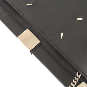 メゾン マルジェラ レザー ブラック チェーンショルダーバッグ クラッチバッグ 黒 1335【中古】Maison Margiela